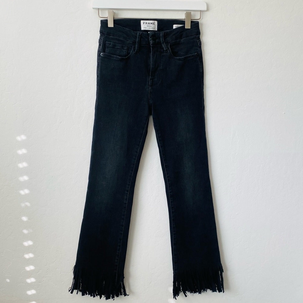FRAME Le Crop Mini Fray Hem Bootcut Stretchable jeans